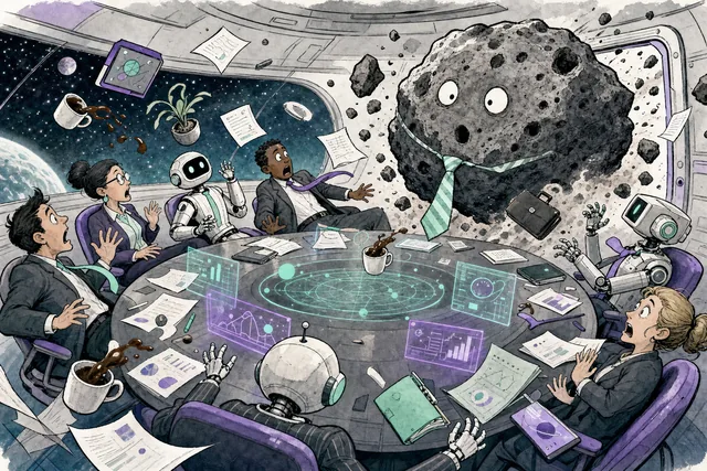 Asteroid im Meeting